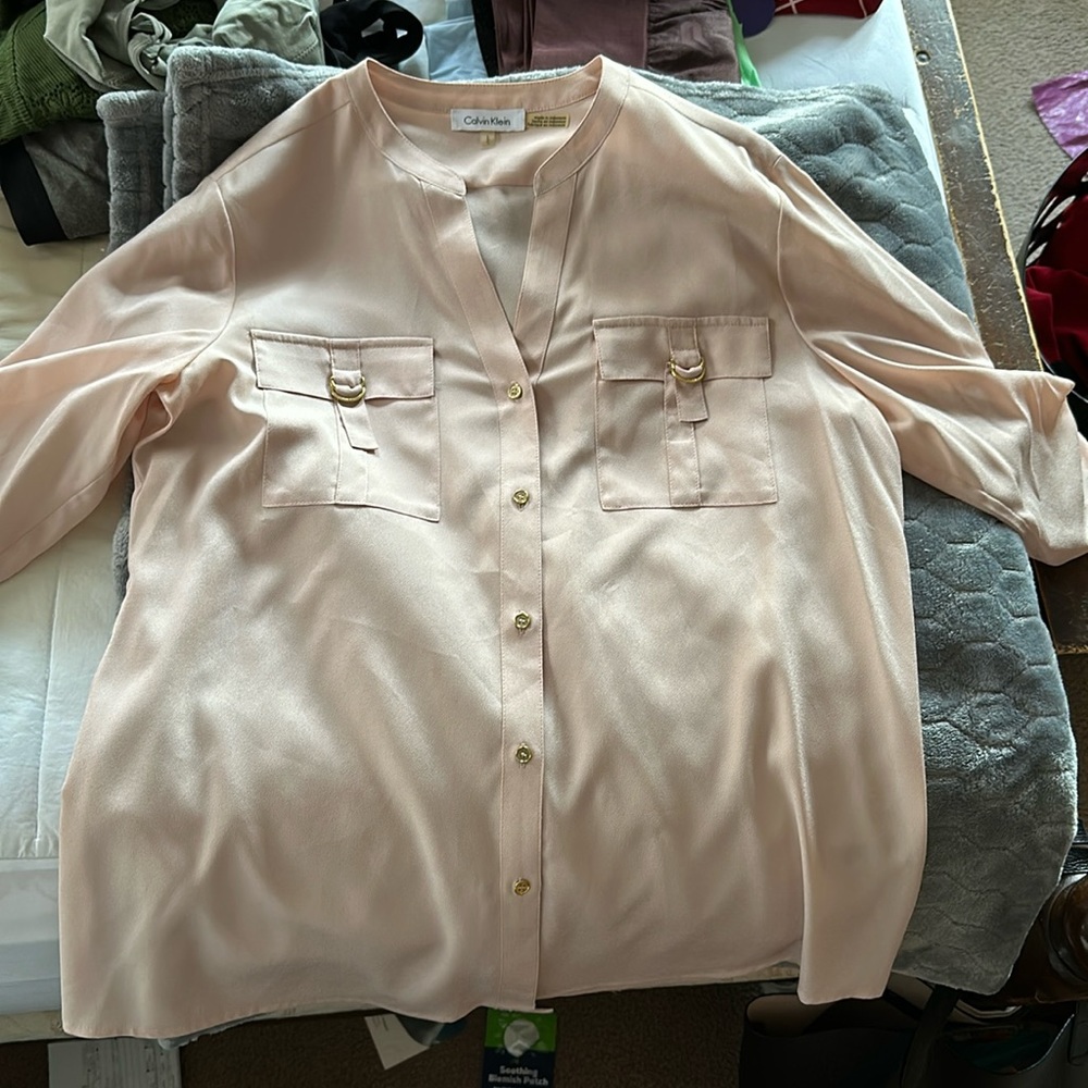 Calvin Klein button up blouse
